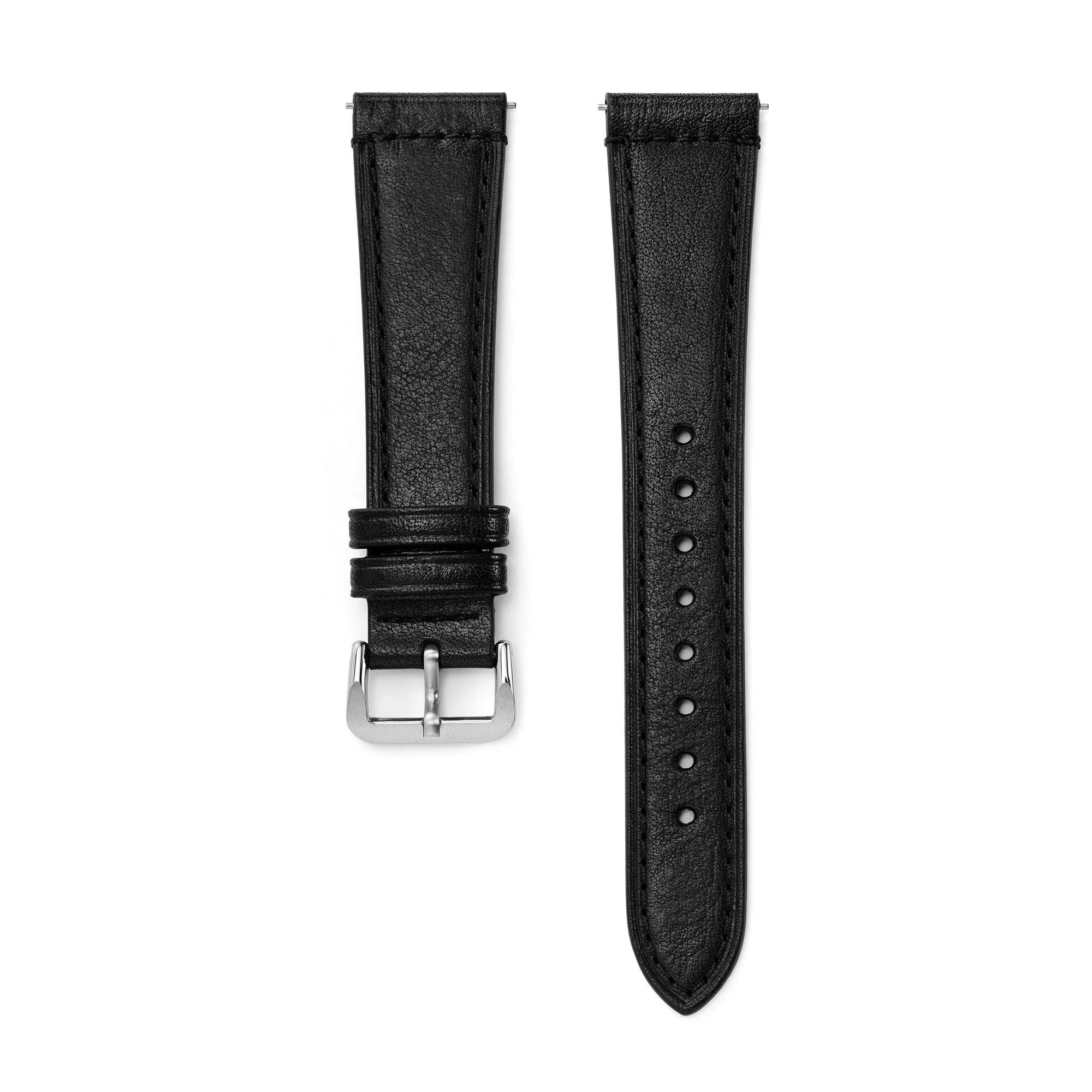 Black Leather Strap & Steel Buckle - NSA - HGP - Dive Watches