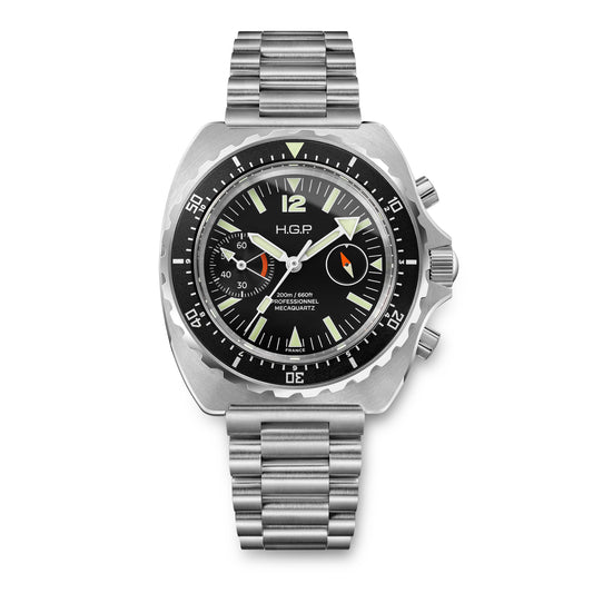 Diver 200M Chrono-Mecaquartz Chronograph - Black Big-Eye