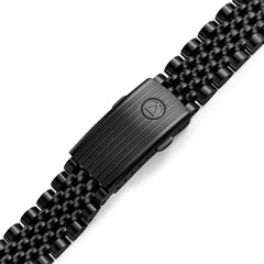 Bracelet grains de riz acier PVD noir - NSA