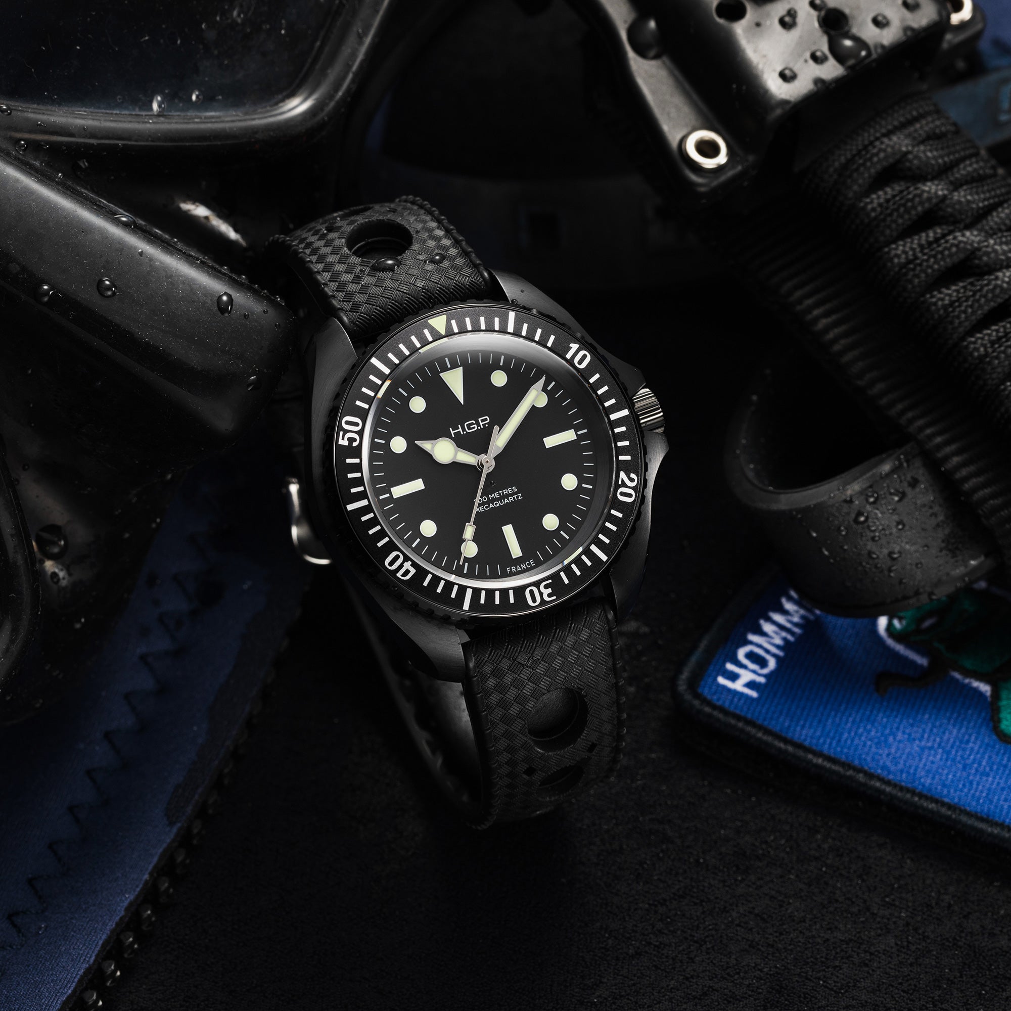 Diver 200M Mecaquartz Diving Watch - Black PVD