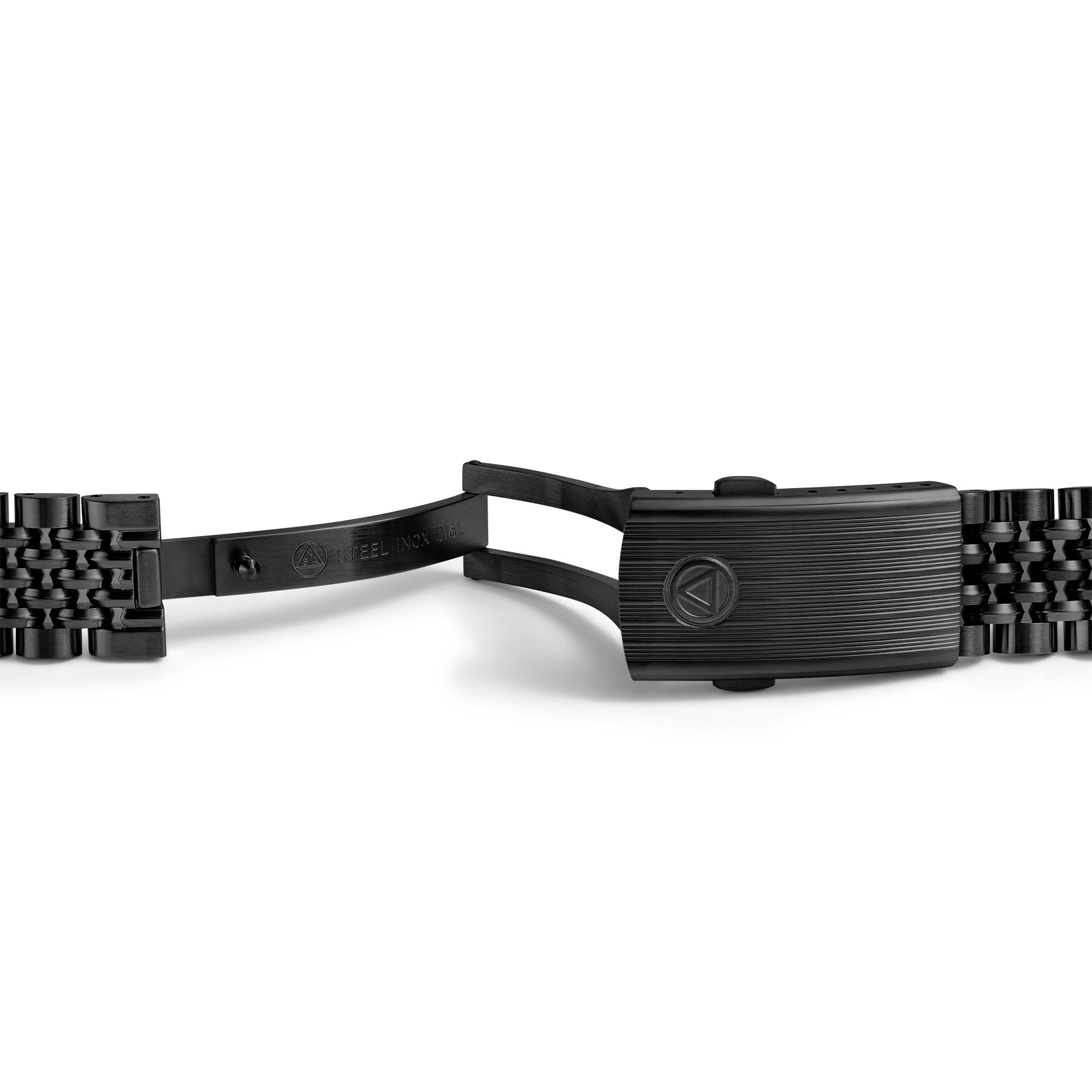 Bracelet grains de riz acier PVD noir - NSA