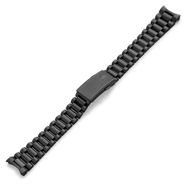3 Links Sandblasted Black PVD Bracelet - NSA - 844 – HGP - Dive