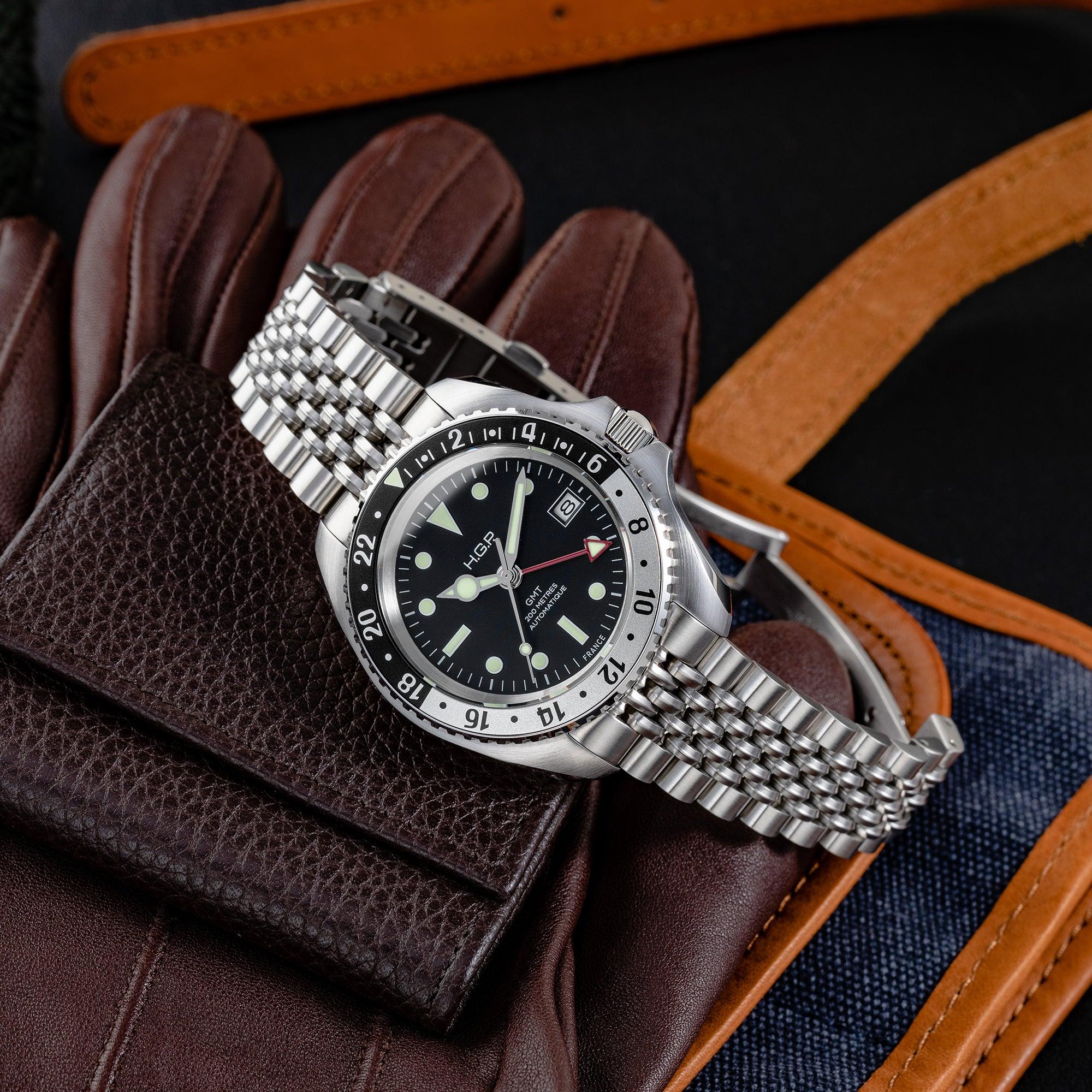 Diver GMT 200M Automatic Bracelet Diving Watch - HGP - Dive Watches