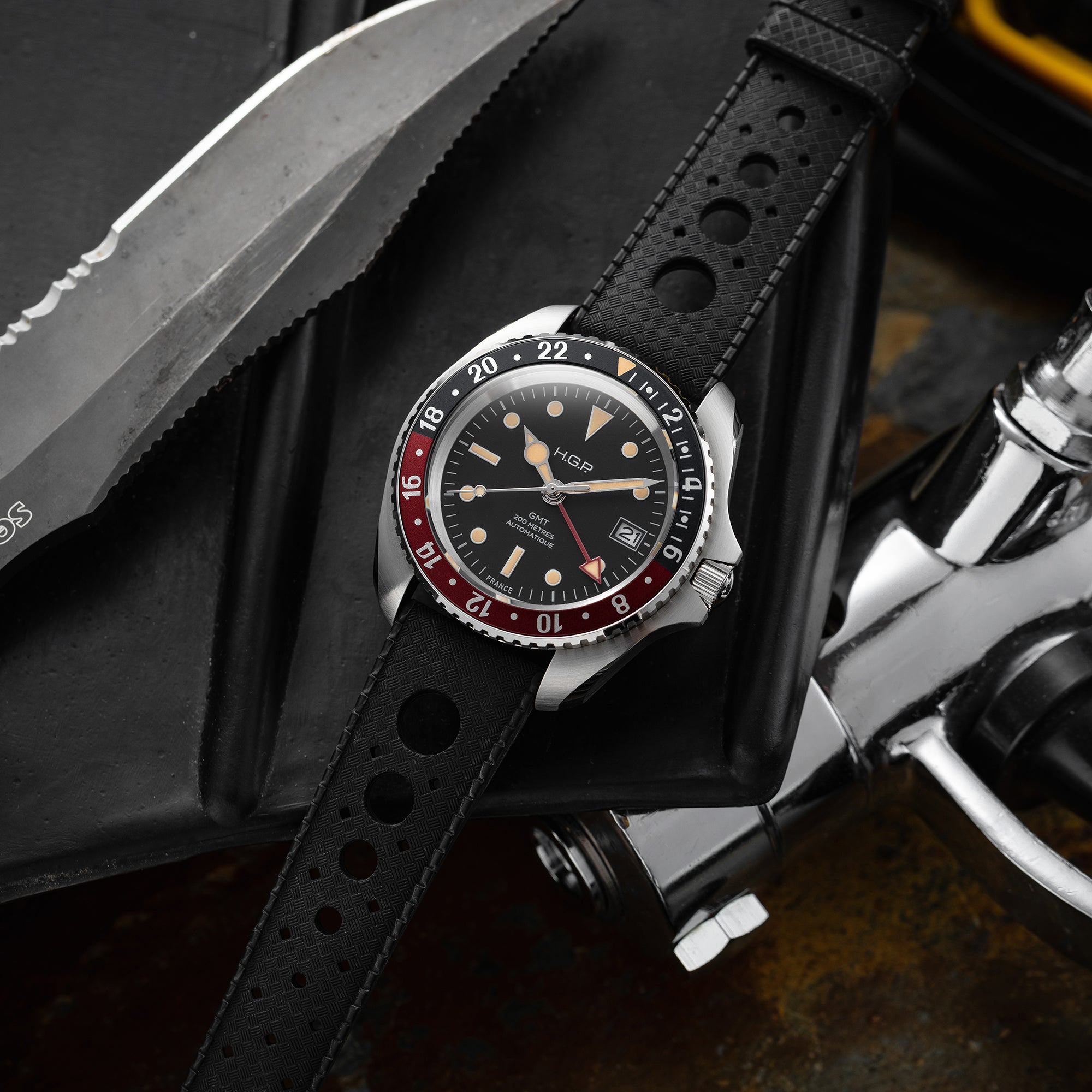 Montre vintage automatique Diver GMT 200M - 