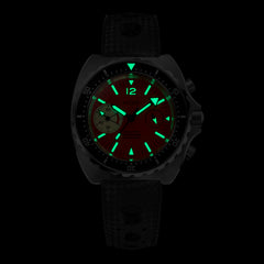 Diver 200M Chrono-Mecaquartz - Orange Dial & White Big-Eye Chronograph