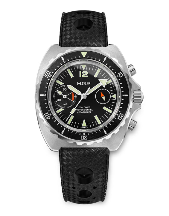 Diver 200M Chrono-Mecaquartz Chronograph - Black Big-Eye