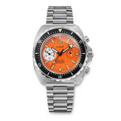 Diver 200M Chrono-Mecaquartz - Orange Dial & White Big-Eye Chronograph