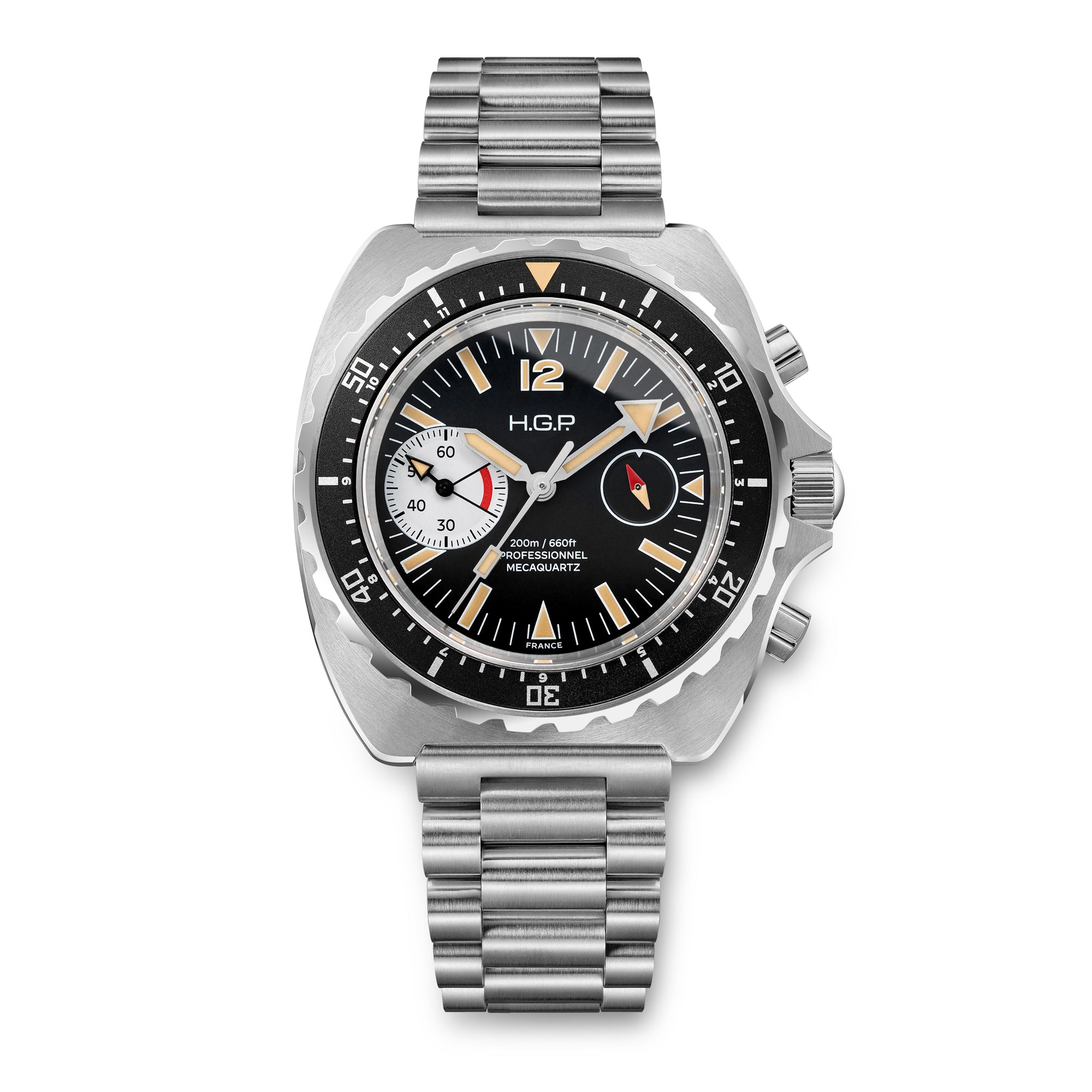 Diver 200M Chrono-Mecaquartz Chronograph - Vintage Black & White Big-Eye