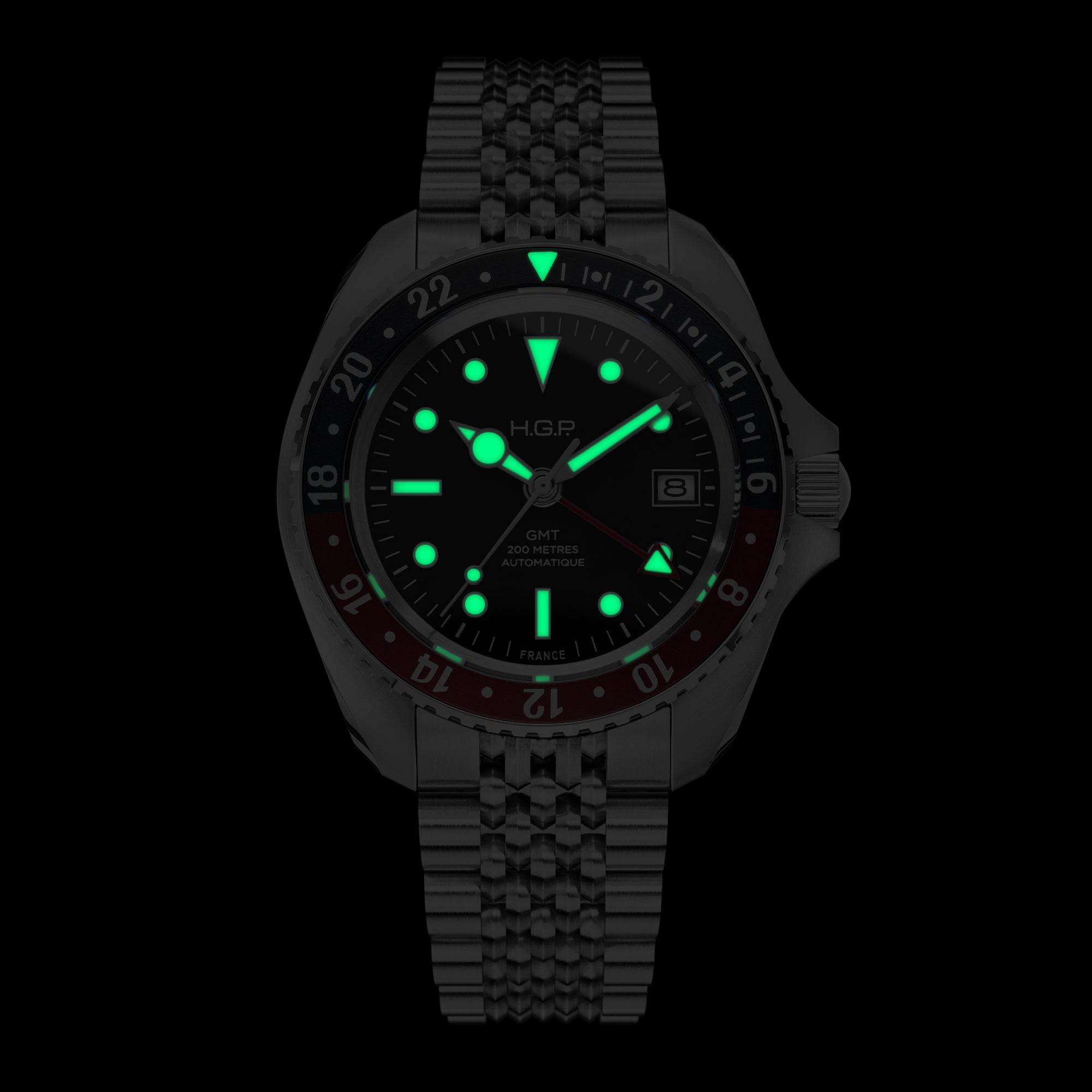 Montre de plongée automatique bracelet Diver GMT 200M - 