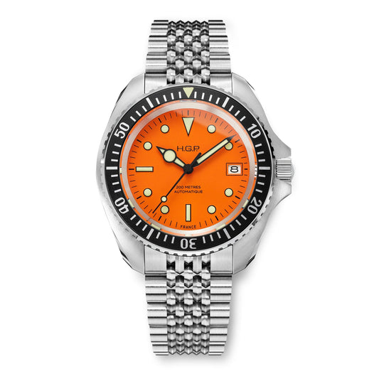 Diver 200M Automatic Bracelet Diving Watch - Orange