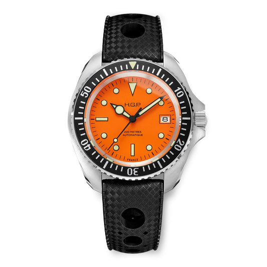 Diver 200M Automatic Diving Watch - Orange - HGP - Dive Watches