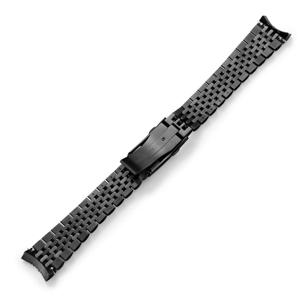 Bracelet grains de riz acier PVD noir - NSA