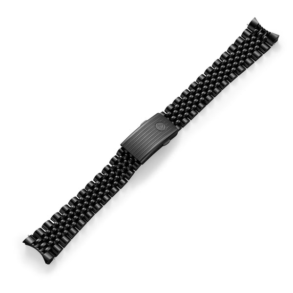 Bracelet grains de riz acier PVD noir - NSA