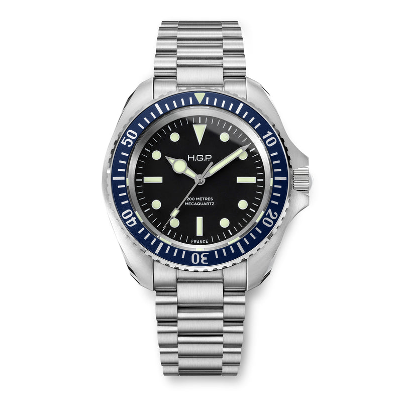 Montre de plongée Diver 200M Mecaquartz - Bleue