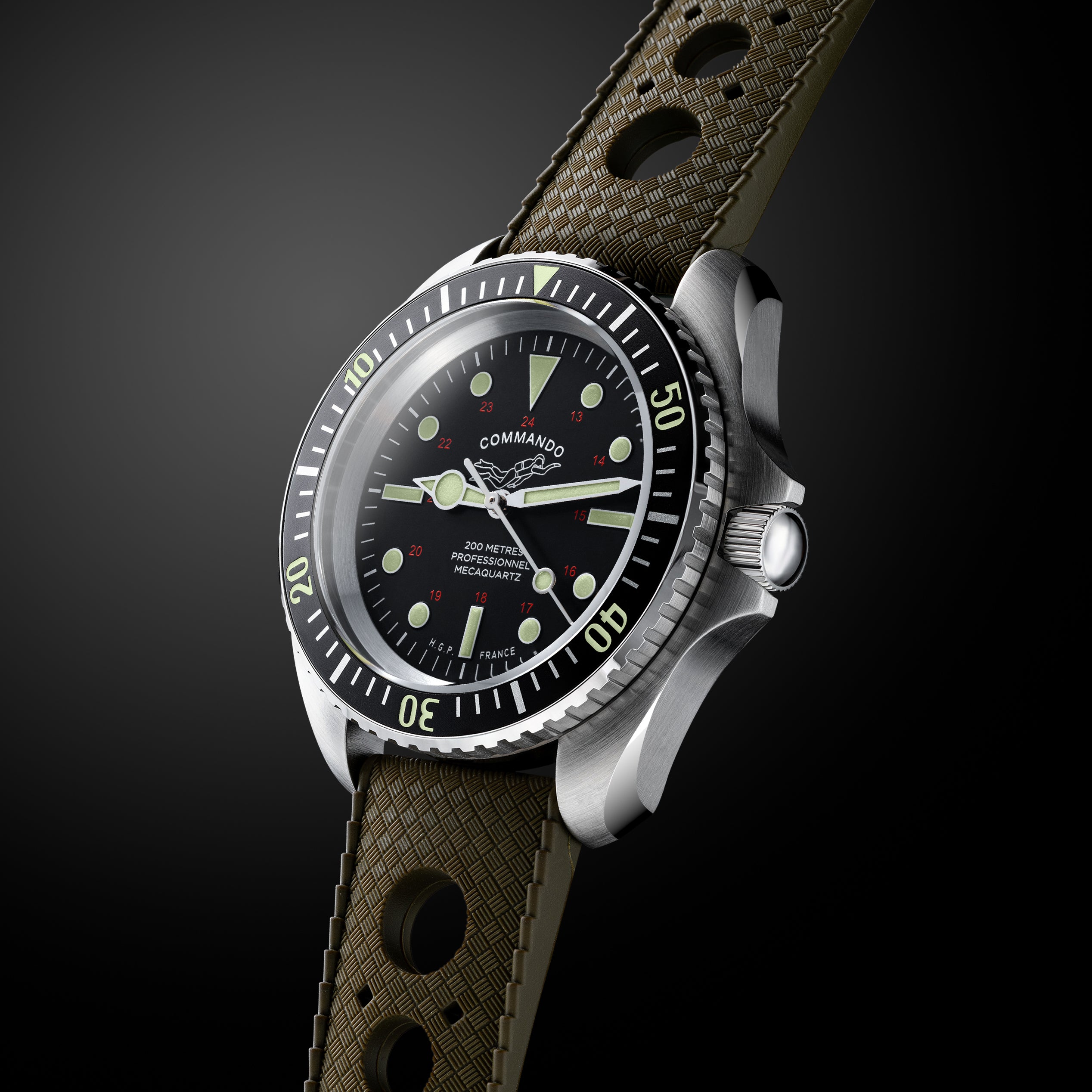 Montre de plongée Diver 200M Mecaquartz Commando