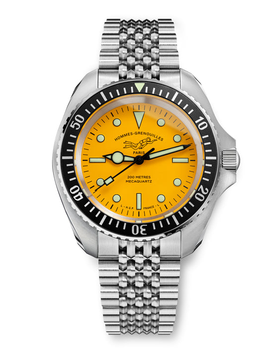 Diver 200M Mecaquartz Diving Watch - Yellow