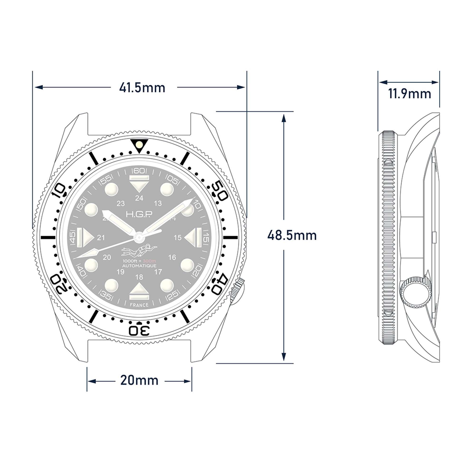 Montre de plongée Diver 300M Automatic Commando