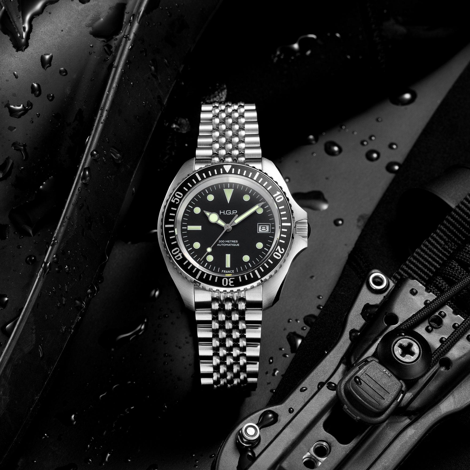 Diver 200M Automatic Bracelet Diving Watch - HGP - Dive Watches