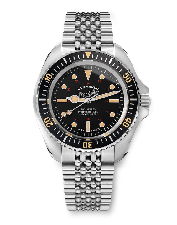 Diver 200M Mecaquartz Commando Bracelet Diving Watch - Vintage