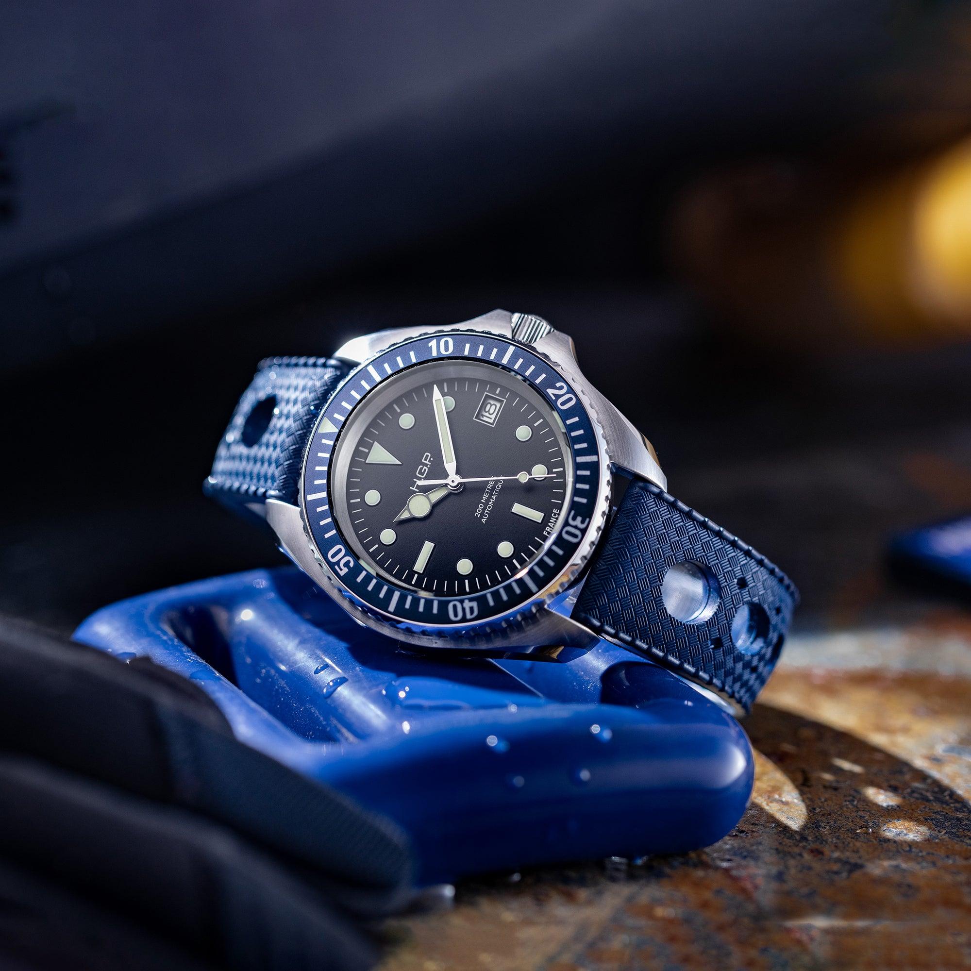 Dive Watch Accessory Diver 200M Automatic Diving Watch - Blue – HGP - Dive Watches