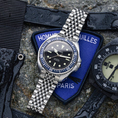 Diver 200M Mecaquartz Bracelet Diving Watch - Blue - HGP - Dive Watches