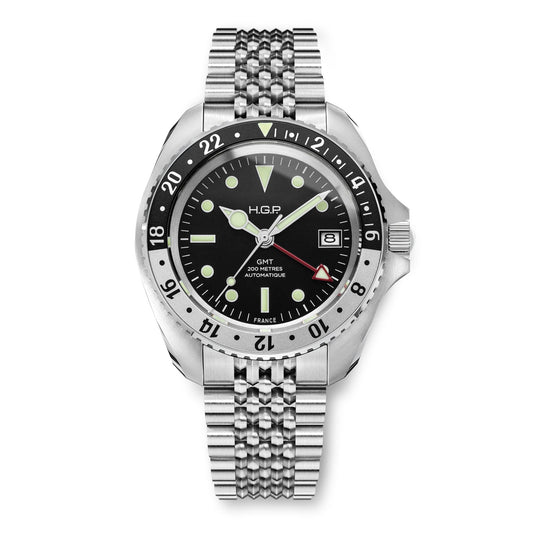 Diver GMT 200M Automatic Bracelet Diving Watch - HGP - Dive Watches
