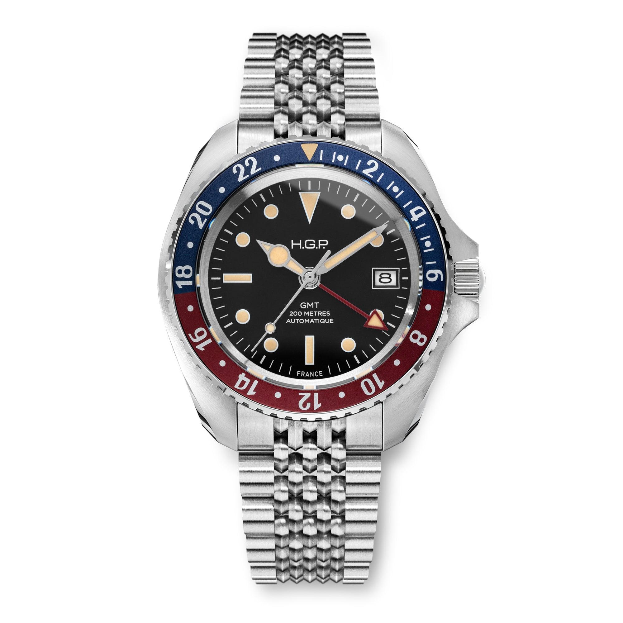 Diver GMT 200M Automatic Vintage Bracelet Diving Watch - HGP - Dive Watches