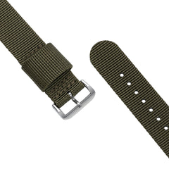 Bracelet nylon vert & boucle acier