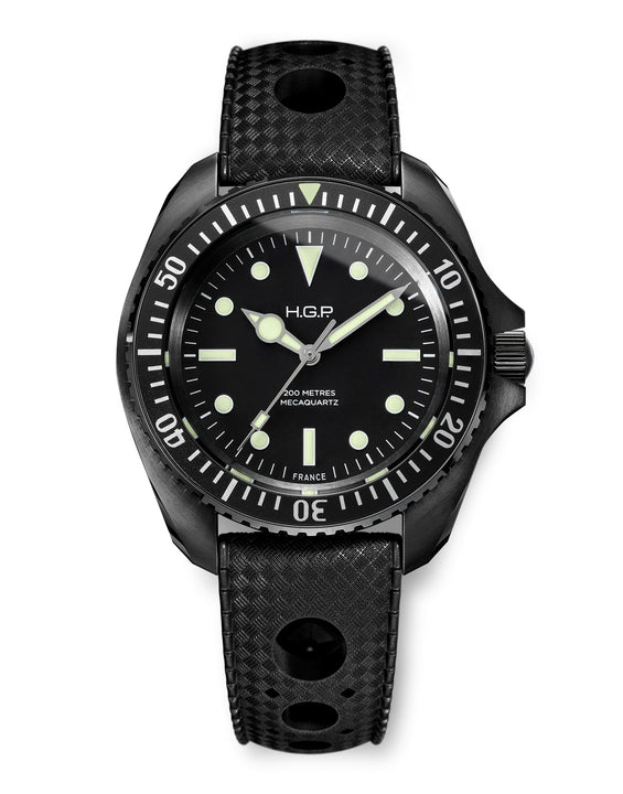 Diver 200M Mecaquartz Diving Watch - Black PVD