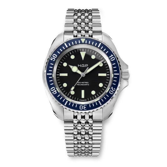 Montre bracelet de plongée Diver 200M Mecaquartz - Bleue