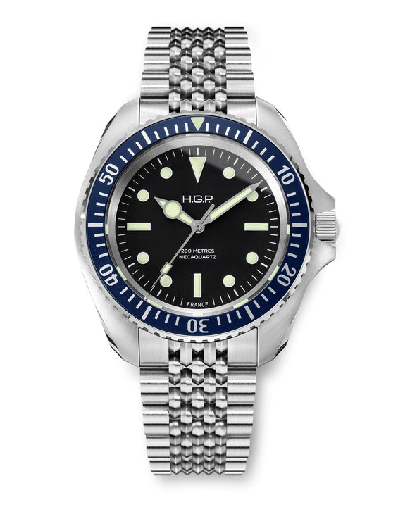 Montre bracelet de plongée Diver 200M Mecaquartz - Bleue