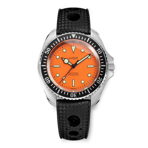 Diver 200M Mecaquartz Diving Watch Orange – HGP Dive Watches