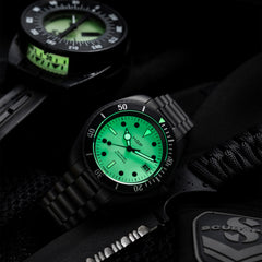 Night Diver 200M Automatic Full Lume Dial & Black PVD Case Diving Watch