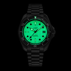 Night Diver 200M Automatic Full Lume Dial & Black PVD Case Diving Watch