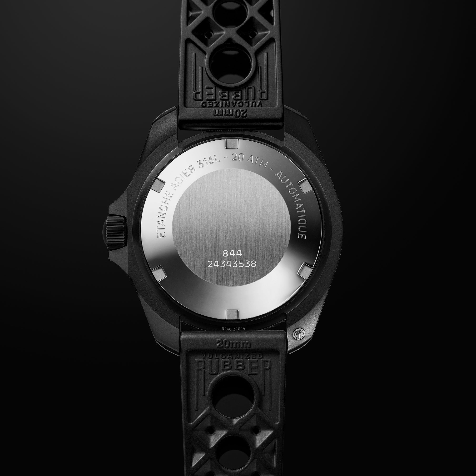 Night Diver 200M Automatic Full Lume Dial & Black PVD Case Diving Watch