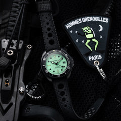 Night Diver 200M Automatic Full Lume Dial & Black PVD Case Diving Watch
