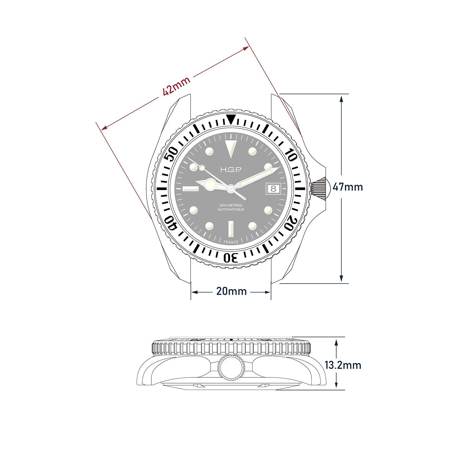 Diver 200M Automatic Vintage Diving Watch - HGP - Dive Watches