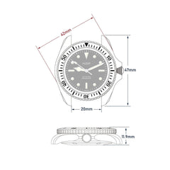 Diver 200M Mecaquartz Bracelet Diving Watch - HGP - Dive Watches