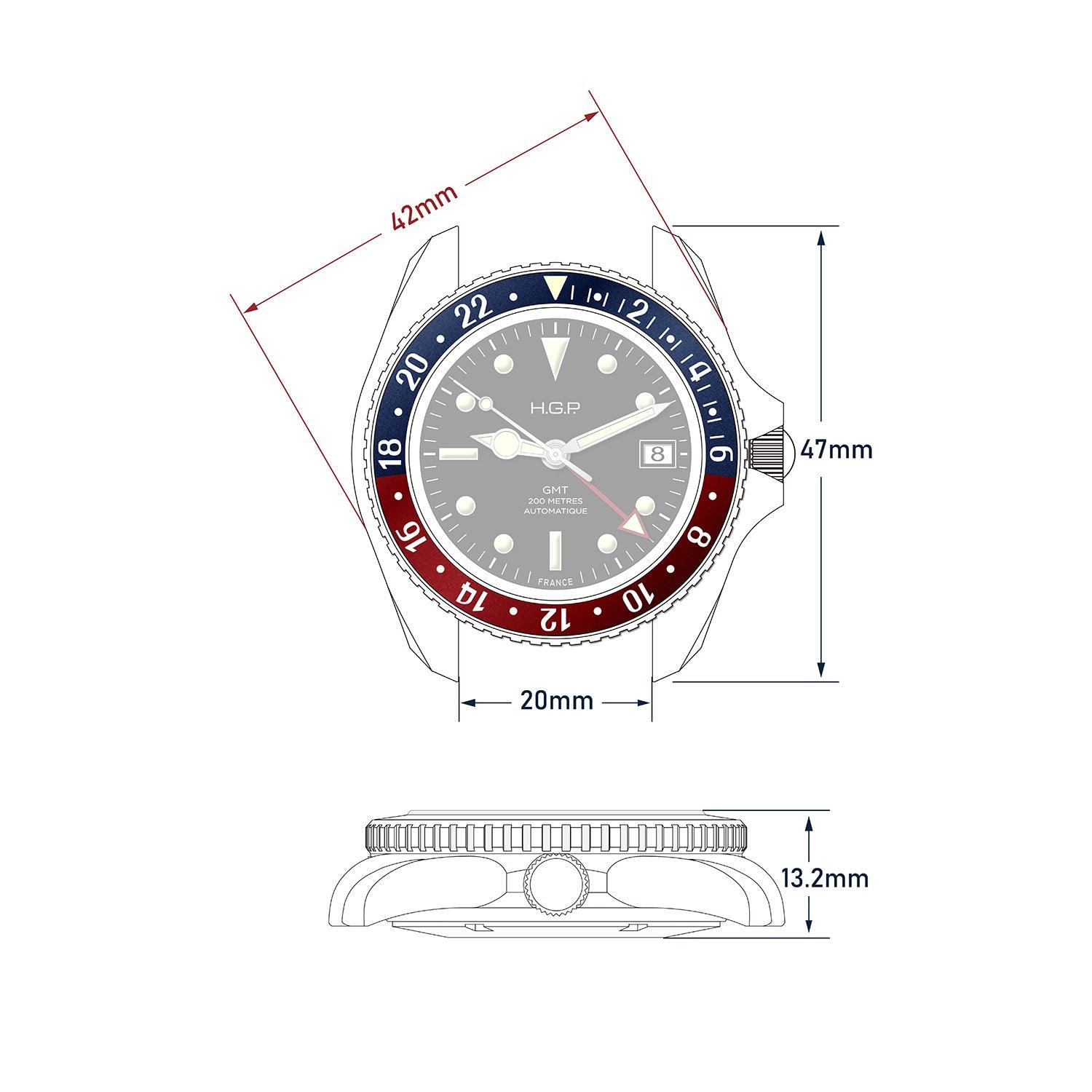 Diver GMT 200M Automatic Vintage Watch - HGP - Dive Watches