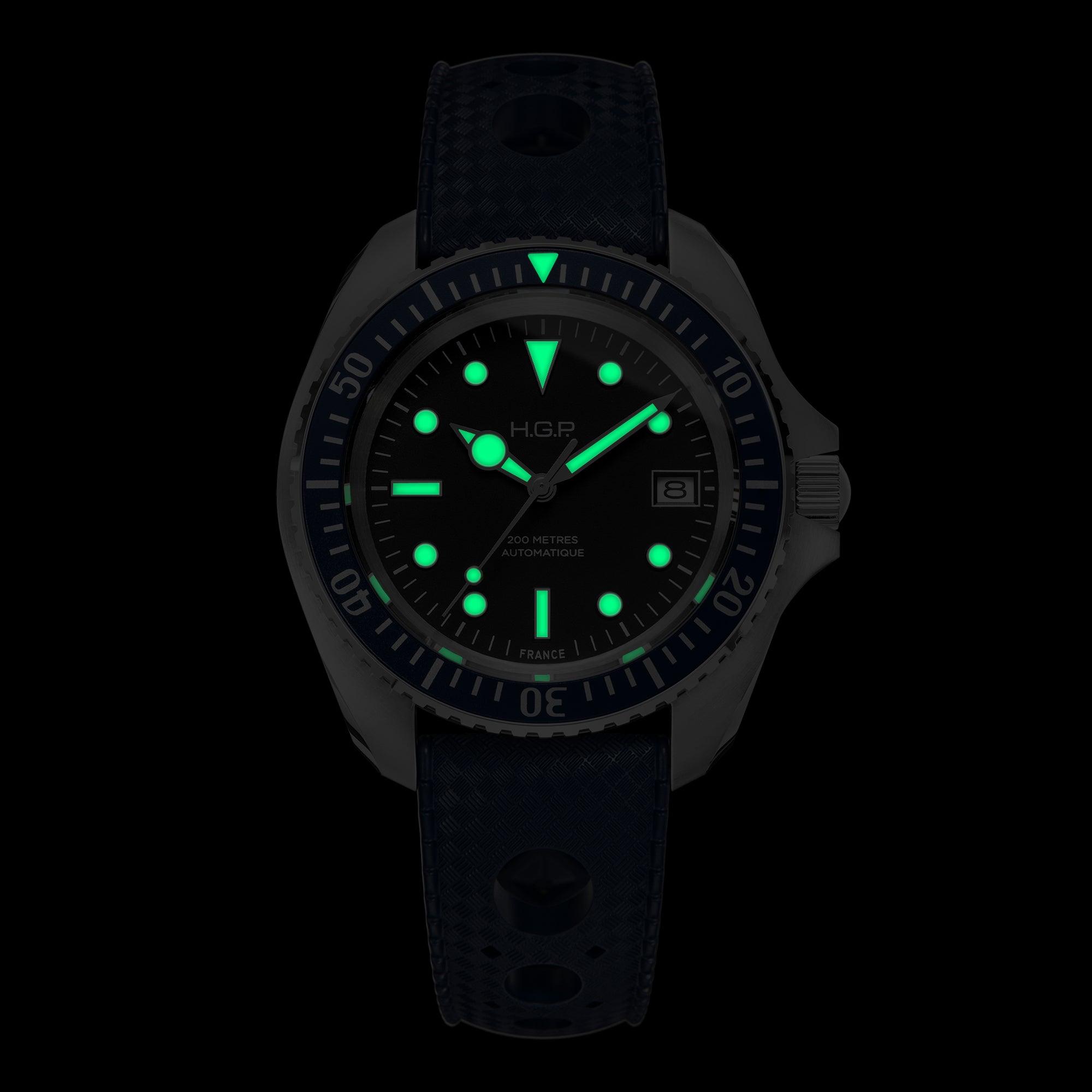 Diver 200M Automatic Diving Watch - Blue - HGP - Dive Watches