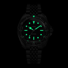 Montre de plongée bracelet Mecaquartz Diver 200M - PVD noir