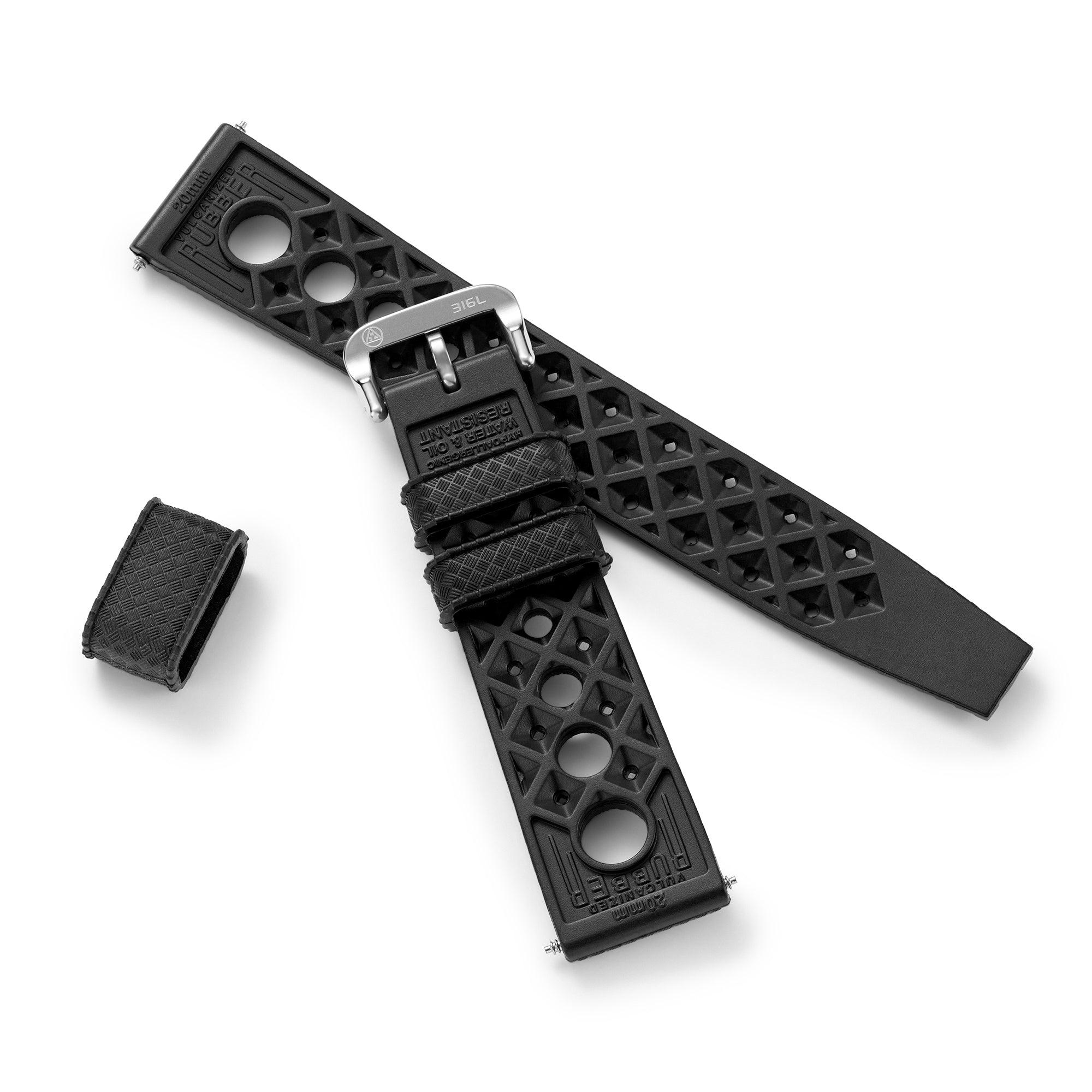 black rally tropic strap steel buckle